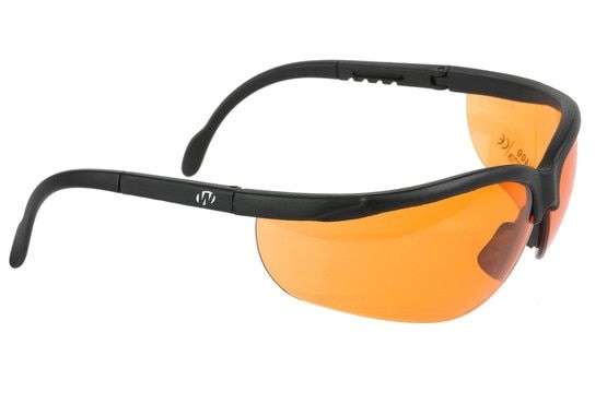 Walkers shooting glasses with amber lenses are ANSI rated for impact